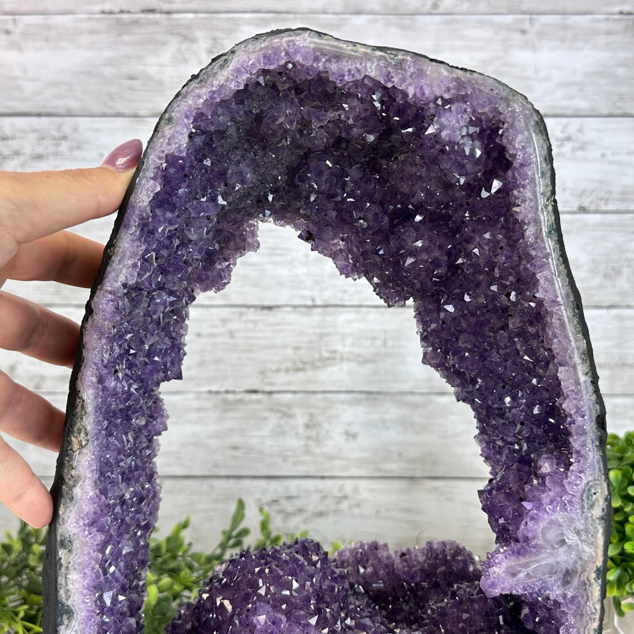 Extra Quality Open 2 - Sided Amethyst Cathedral 20.6 lbs & 14.1" Tall #5605 - 0152 - Brazil GemsBrazil GemsExtra Quality Open 2 - Sided Amethyst Cathedral 20.6 lbs & 14.1" Tall #5605 - 0152Open 2 - Sided Cathedrals5605 - 0152