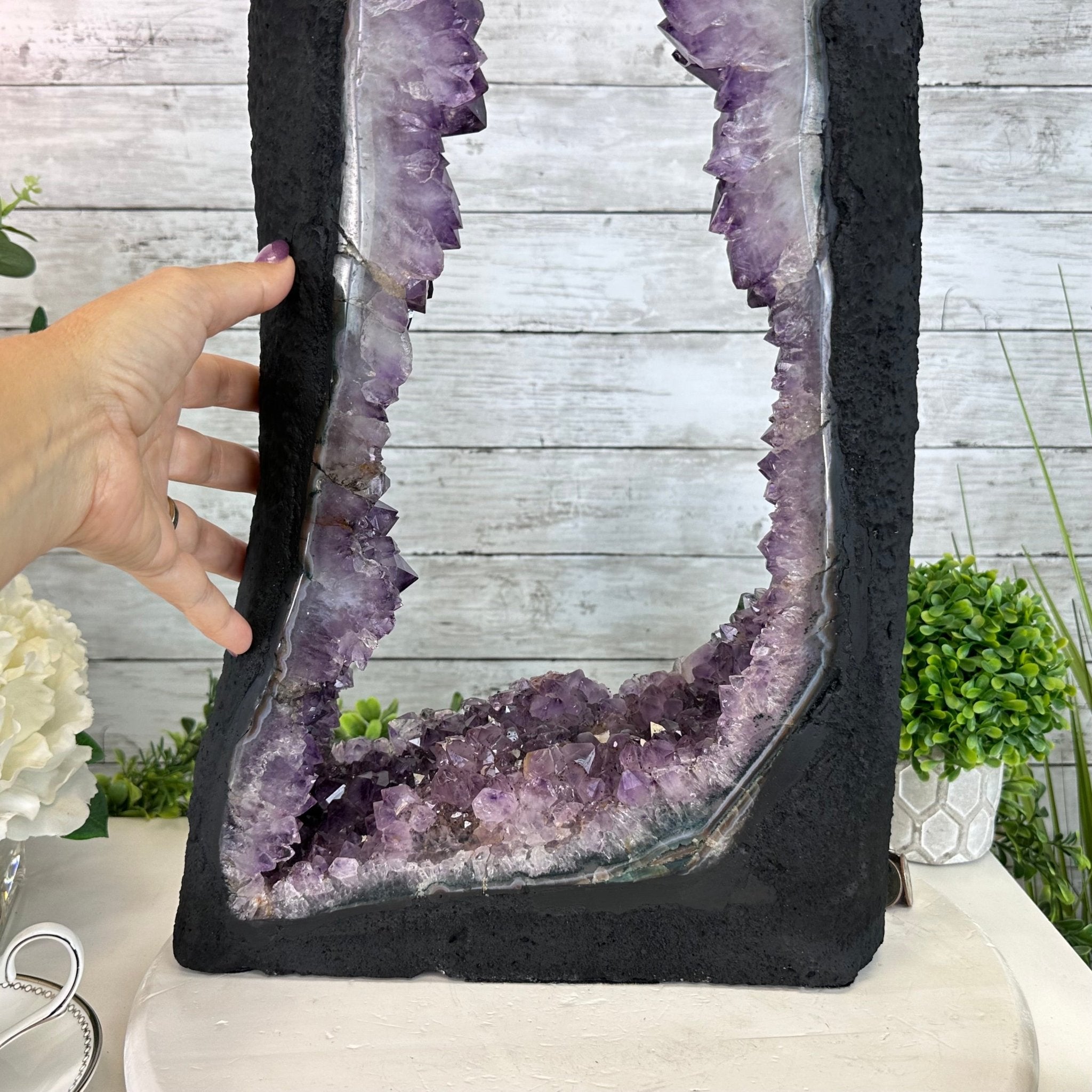 Extra Quality Open 2 - Sided Amethyst Cathedral 31.2 lbs & 26.5" Tall #5605 - 0162 - Brazil GemsBrazil GemsExtra Quality Open 2 - Sided Amethyst Cathedral 31.2 lbs & 26.5" Tall #5605 - 0162Open 2 - Sided Cathedrals5605 - 0162