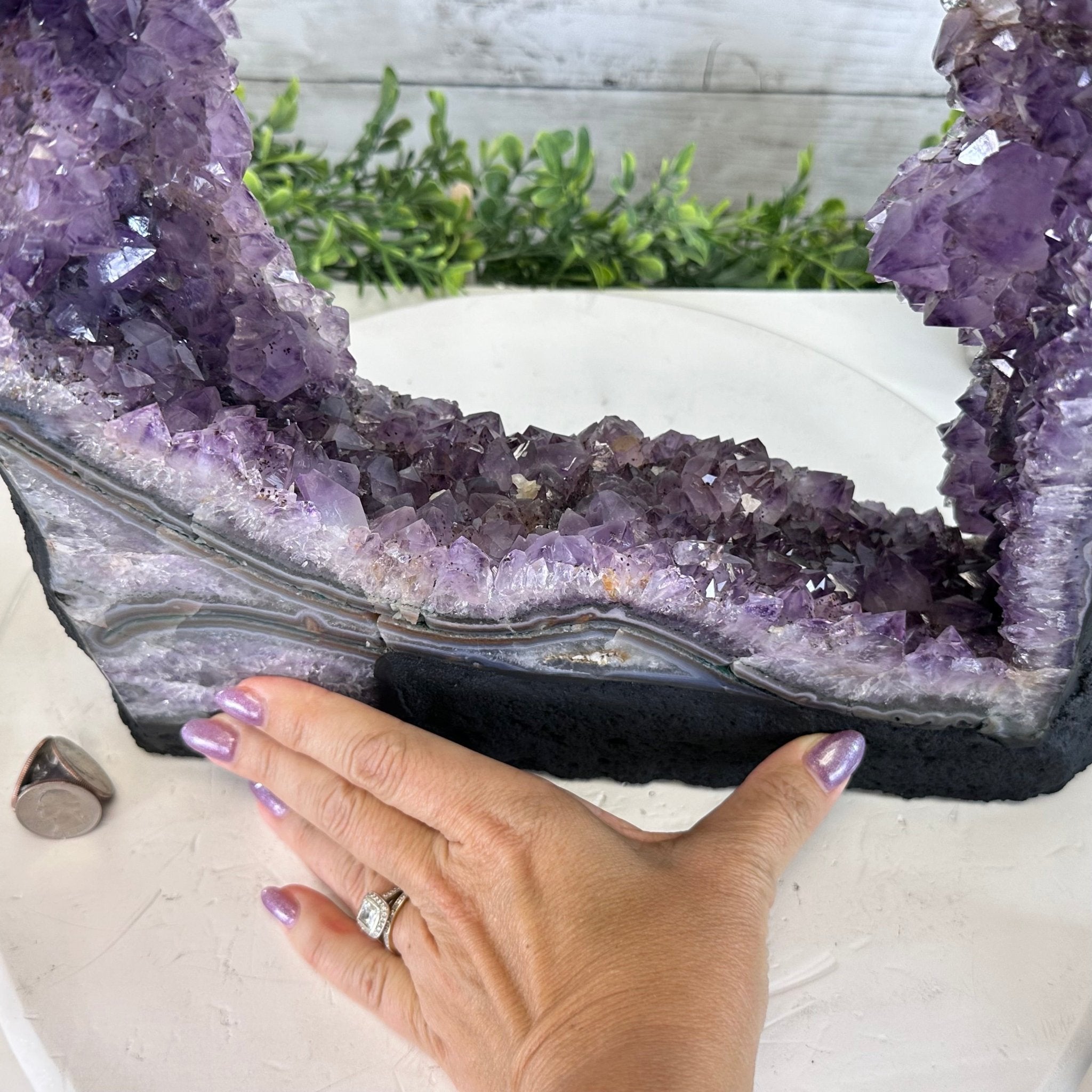 Extra Quality Open 2 - Sided Amethyst Cathedral 31.2 lbs & 26.5" Tall #5605 - 0162 - Brazil GemsBrazil GemsExtra Quality Open 2 - Sided Amethyst Cathedral 31.2 lbs & 26.5" Tall #5605 - 0162Open 2 - Sided Cathedrals5605 - 0162