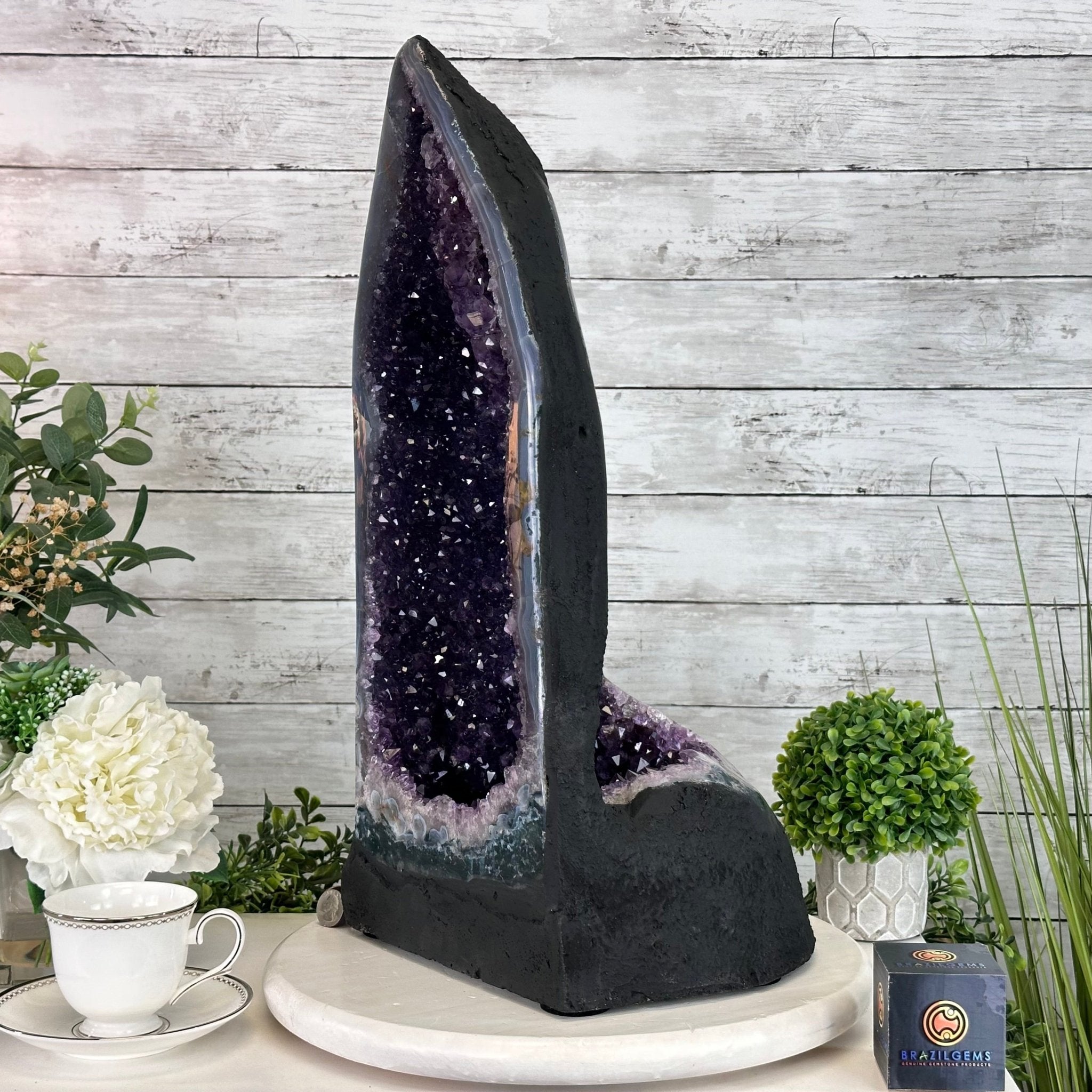 Extra Quality Open 2 - Sided Amethyst Cathedral 40.2 lbs & 22.1" Tall #5605 - 0163 - Brazil GemsBrazil GemsExtra Quality Open 2 - Sided Amethyst Cathedral 40.2 lbs & 22.1" Tall #5605 - 0163Open 2 - Sided Cathedrals5605 - 0163