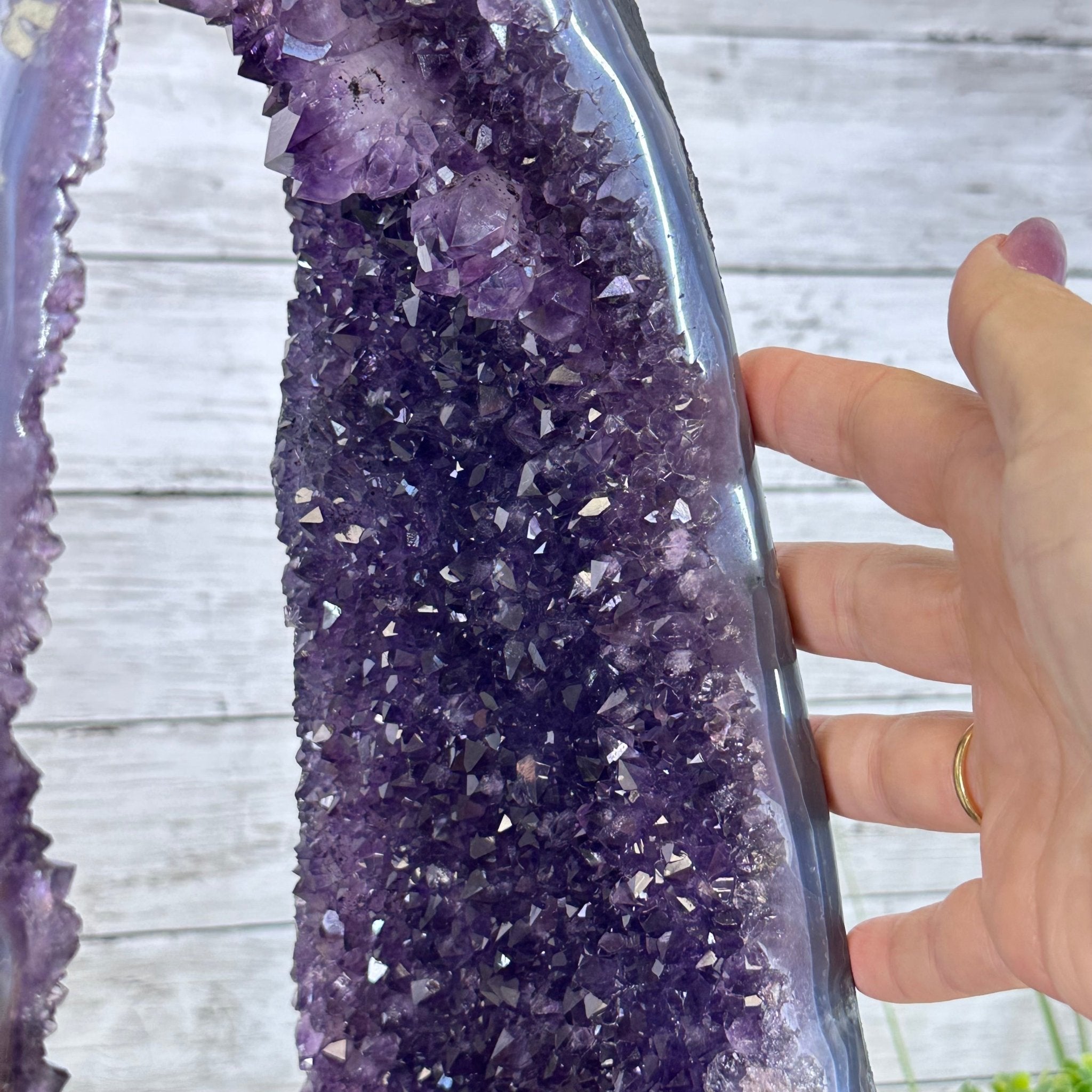 Extra Quality Open 2 - Sided Amethyst Cathedral 40.2 lbs & 22.1" Tall #5605 - 0163 - Brazil GemsBrazil GemsExtra Quality Open 2 - Sided Amethyst Cathedral 40.2 lbs & 22.1" Tall #5605 - 0163Open 2 - Sided Cathedrals5605 - 0163