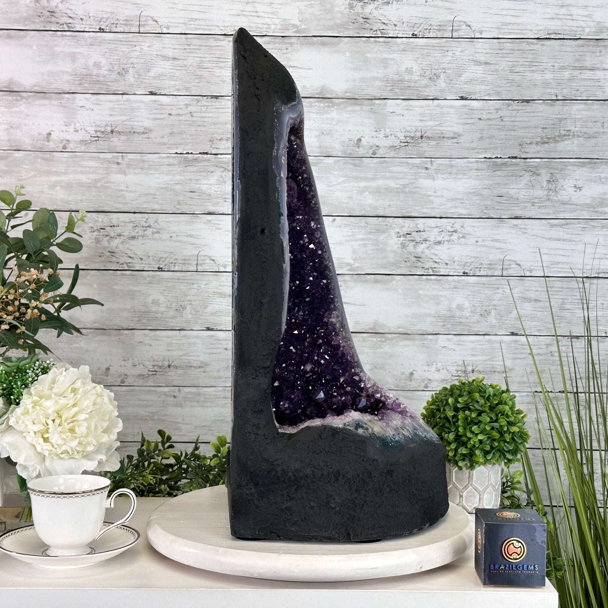 Extra Quality Open 2 - Sided Amethyst Cathedral 40.2 lbs & 22.1" Tall #5605 - 0163 - Brazil GemsBrazil GemsExtra Quality Open 2 - Sided Amethyst Cathedral 40.2 lbs & 22.1" Tall #5605 - 0163Open 2 - Sided Cathedrals5605 - 0163