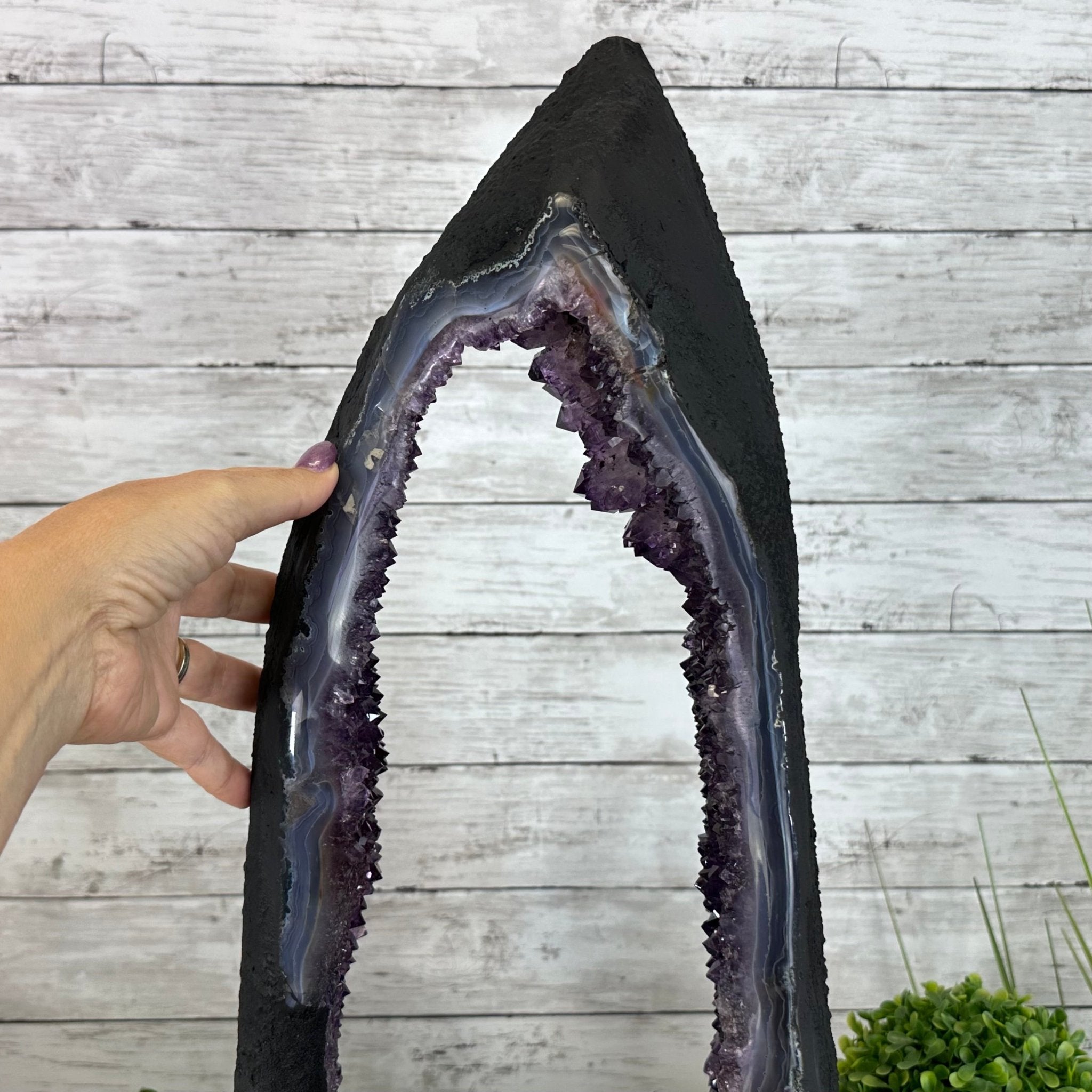 Extra Quality Open 2 - Sided Amethyst Cathedral 40.2 lbs & 22.1" Tall #5605 - 0163 - Brazil GemsBrazil GemsExtra Quality Open 2 - Sided Amethyst Cathedral 40.2 lbs & 22.1" Tall #5605 - 0163Open 2 - Sided Cathedrals5605 - 0163