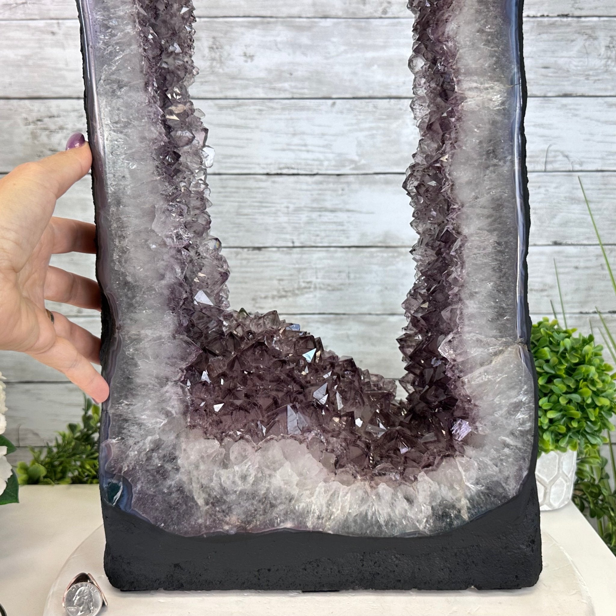 Extra Quality Open 2 - Sided Amethyst Cathedral 40.2 lbs & 25.3" Tall #5605 - 0170 - Brazil GemsBrazil GemsExtra Quality Open 2 - Sided Amethyst Cathedral 40.2 lbs & 25.3" Tall #5605 - 0170Open 2 - Sided Cathedrals5605 - 0170