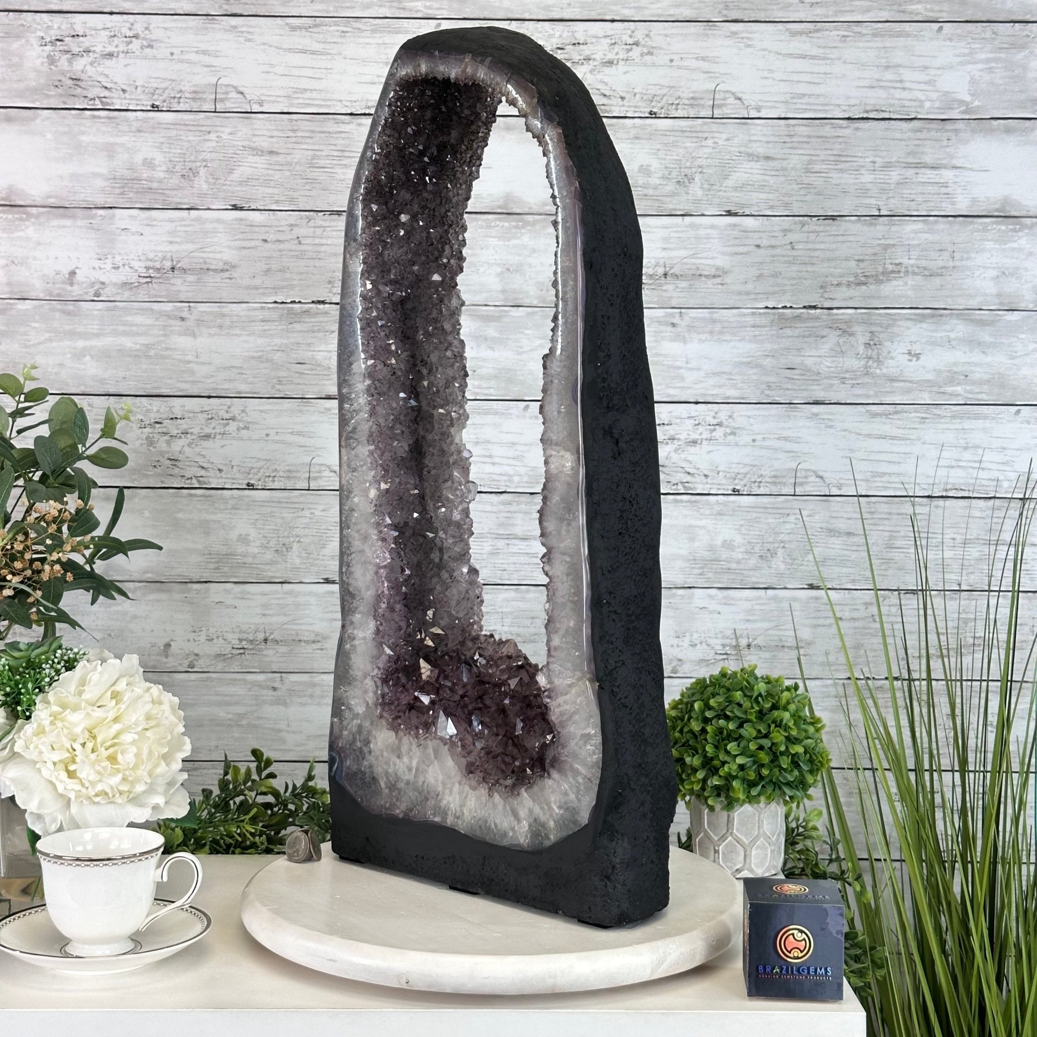 Extra Quality Open 2 - Sided Amethyst Cathedral 40.2 lbs & 25.3" Tall #5605 - 0170 - Brazil GemsBrazil GemsExtra Quality Open 2 - Sided Amethyst Cathedral 40.2 lbs & 25.3" Tall #5605 - 0170Open 2 - Sided Cathedrals5605 - 0170