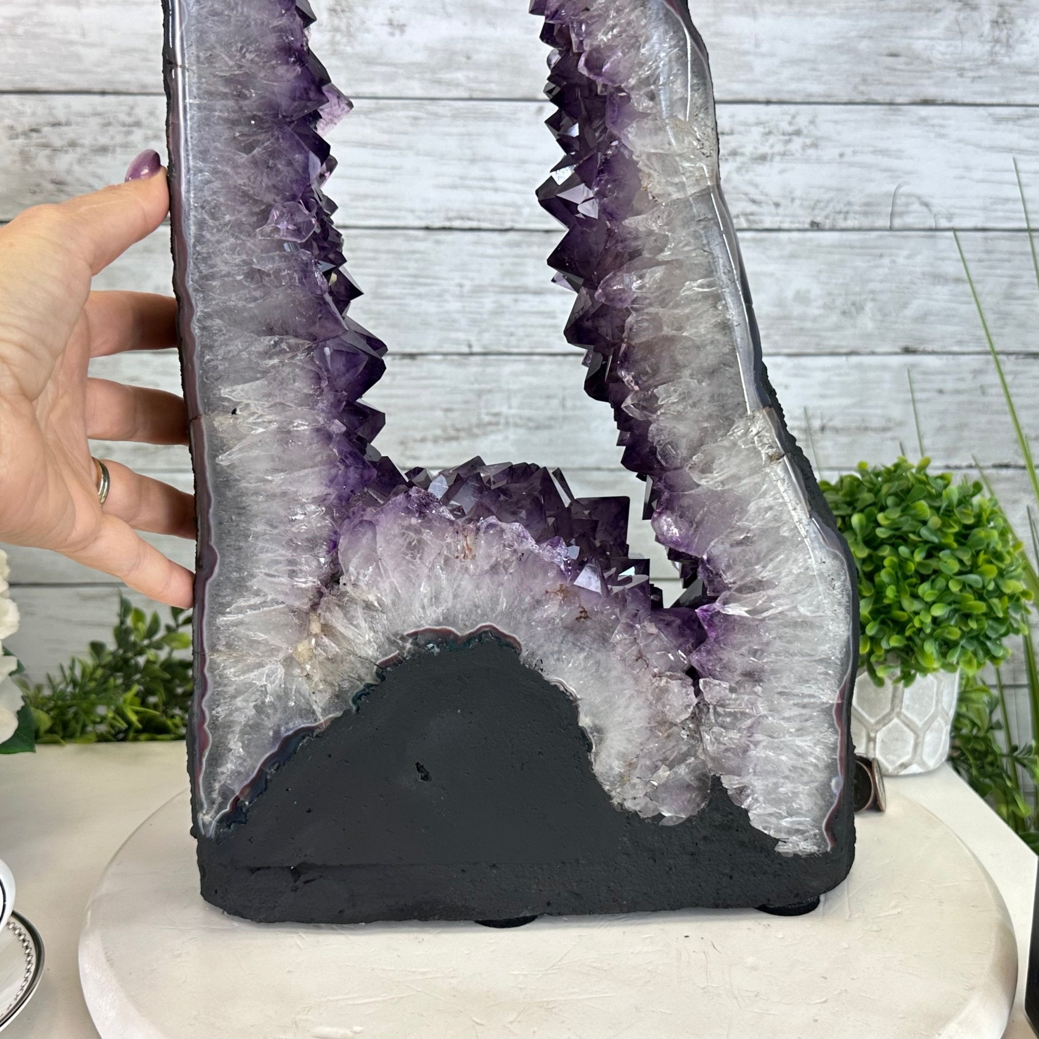 Extra Quality Open 2 - Sided Amethyst Cathedral 46.8 lbs & 25.6" Tall #5605 - 0164 - Brazil GemsBrazil GemsExtra Quality Open 2 - Sided Amethyst Cathedral 46.8 lbs & 25.6" Tall #5605 - 0164Open 2 - Sided Cathedrals5605 - 0164