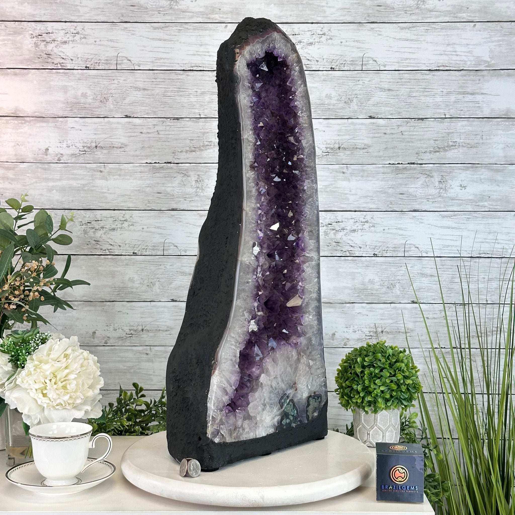 Extra Quality Open 2 - Sided Amethyst Cathedral 46.8 lbs & 25.6" Tall #5605 - 0164 - Brazil GemsBrazil GemsExtra Quality Open 2 - Sided Amethyst Cathedral 46.8 lbs & 25.6" Tall #5605 - 0164Open 2 - Sided Cathedrals5605 - 0164