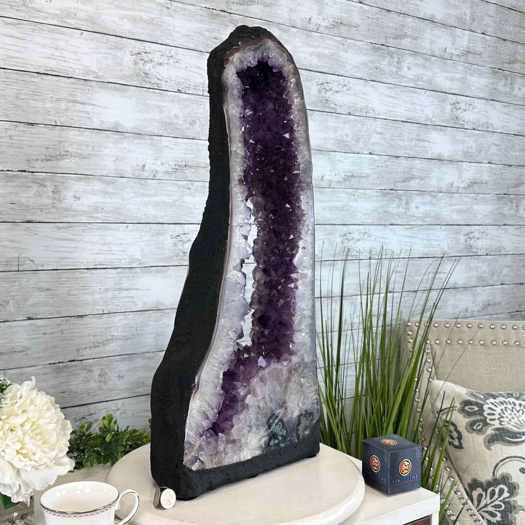 Extra Quality Open 2 - Sided Amethyst Cathedral 46.8 lbs & 25.6" Tall #5605 - 0164 - Brazil GemsBrazil GemsExtra Quality Open 2 - Sided Amethyst Cathedral 46.8 lbs & 25.6" Tall #5605 - 0164Open 2 - Sided Cathedrals5605 - 0164