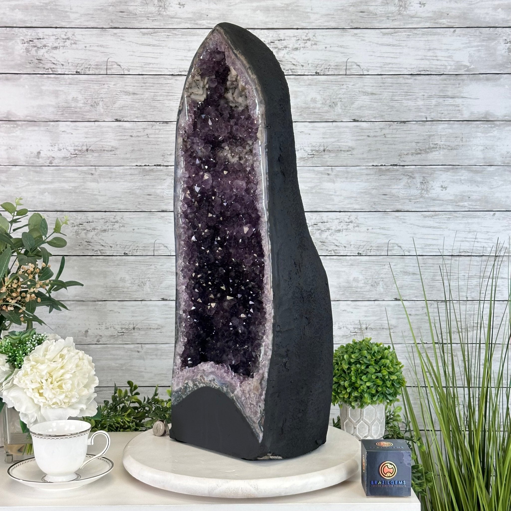 Extra Quality Open 2 - Sided Amethyst Cathedral 49.7 lbs & 25.7" Tall #5605 - 0165 - Brazil GemsBrazil GemsExtra Quality Open 2 - Sided Amethyst Cathedral 49.7 lbs & 25.7" Tall #5605 - 0165Open 2 - Sided Cathedrals5605 - 0165