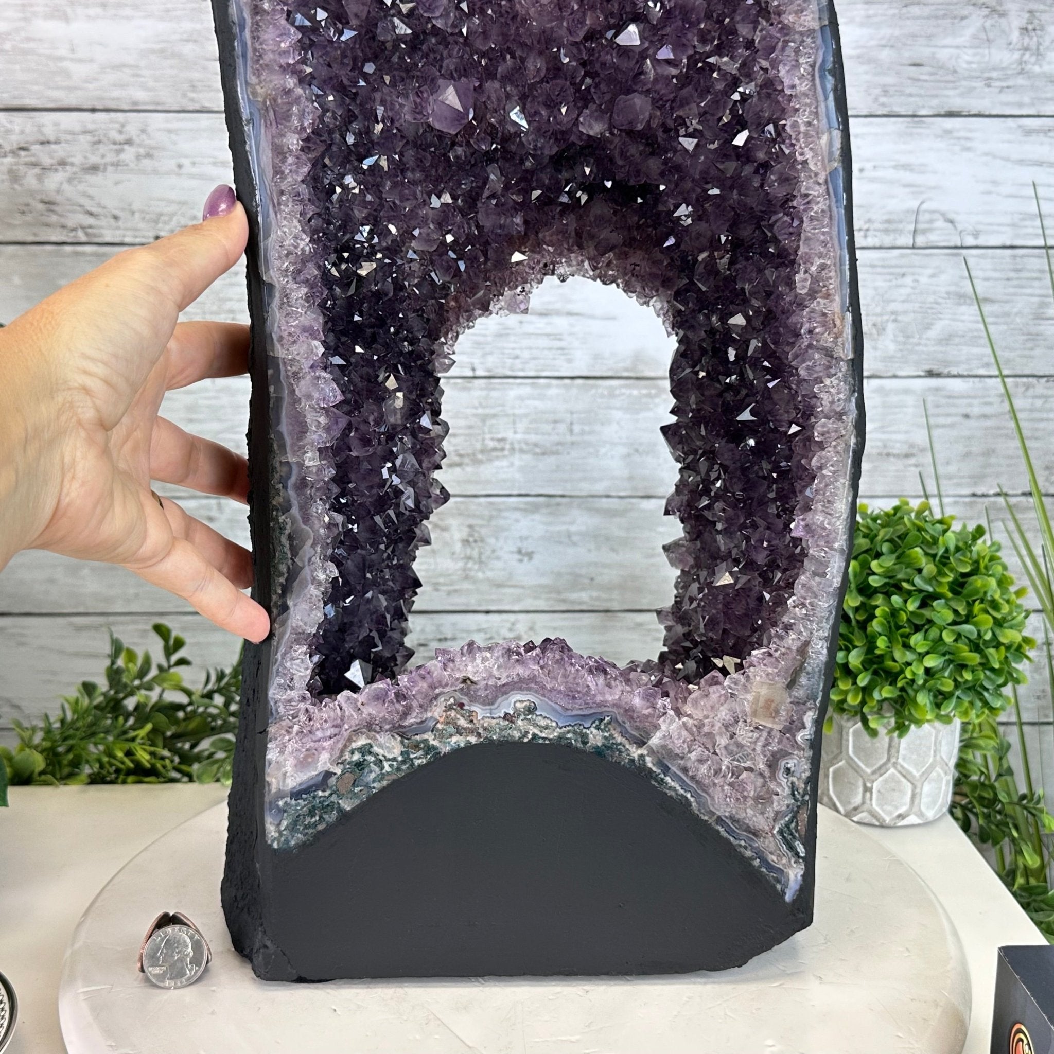 Extra Quality Open 2 - Sided Amethyst Cathedral 49.7 lbs & 25.7" Tall #5605 - 0165 - Brazil GemsBrazil GemsExtra Quality Open 2 - Sided Amethyst Cathedral 49.7 lbs & 25.7" Tall #5605 - 0165Open 2 - Sided Cathedrals5605 - 0165