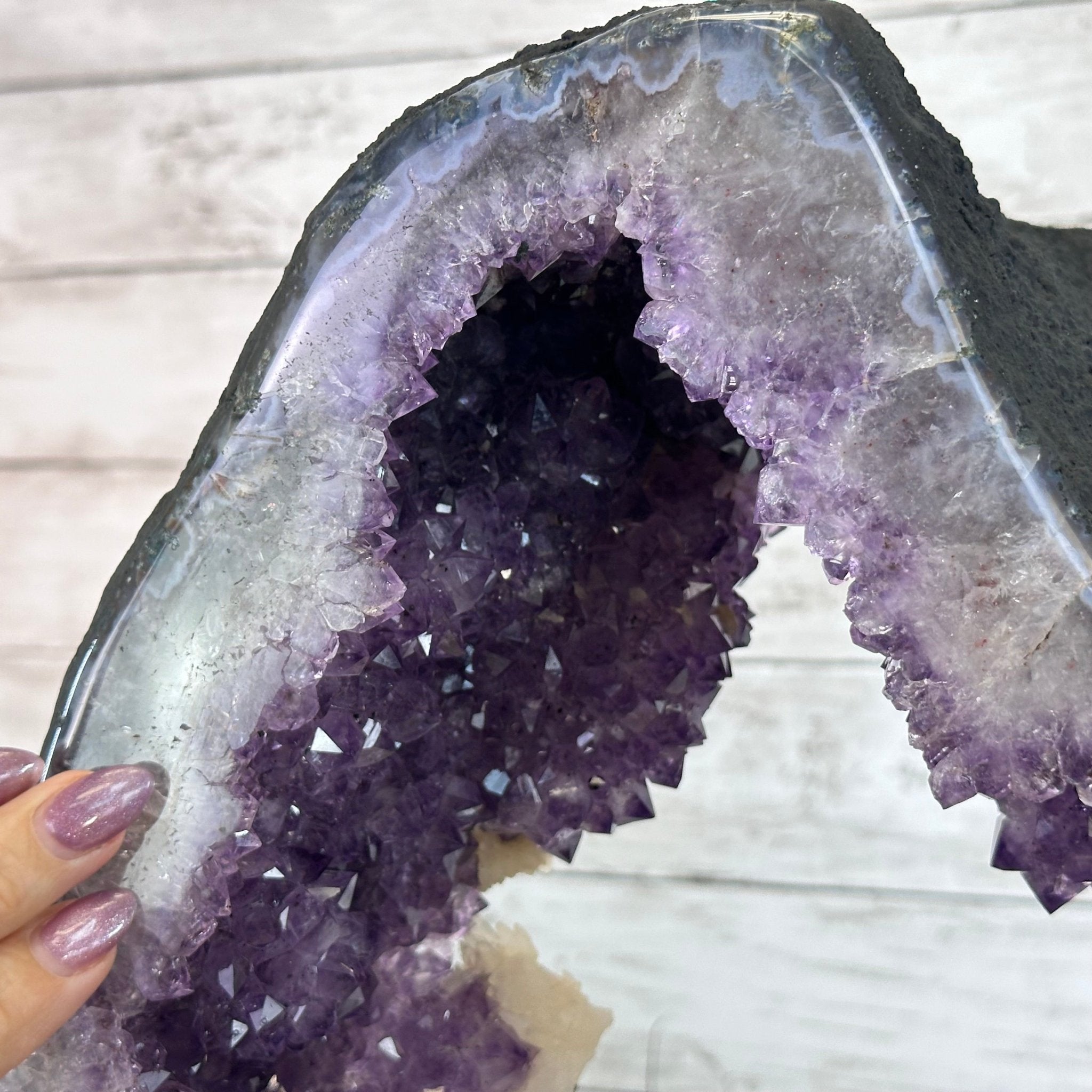 Extra Quality Open 2 - Sided Amethyst Cathedral 52.6 lbs & 21.8" Tall #5605 - 0154 - Brazil GemsBrazil GemsExtra Quality Open 2 - Sided Amethyst Cathedral 52.6 lbs & 21.8" Tall #5605 - 0154Open 2 - Sided Cathedrals5605 - 0154