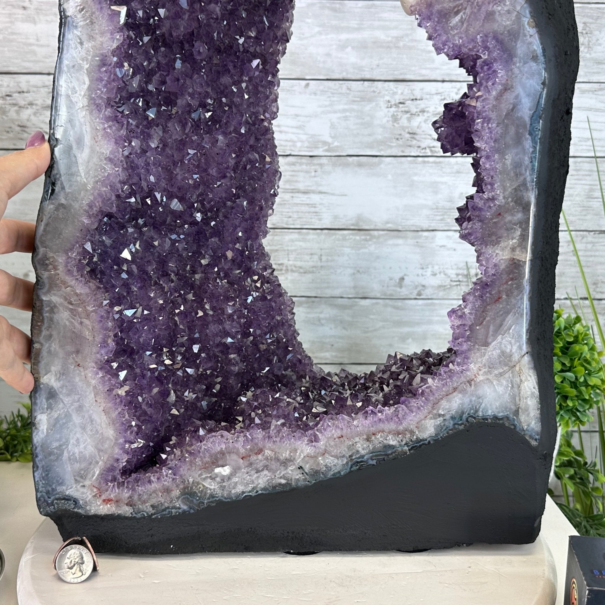 Extra Quality Open 2 - Sided Amethyst Cathedral 52.6 lbs & 21.8" Tall #5605 - 0154 - Brazil GemsBrazil GemsExtra Quality Open 2 - Sided Amethyst Cathedral 52.6 lbs & 21.8" Tall #5605 - 0154Open 2 - Sided Cathedrals5605 - 0154