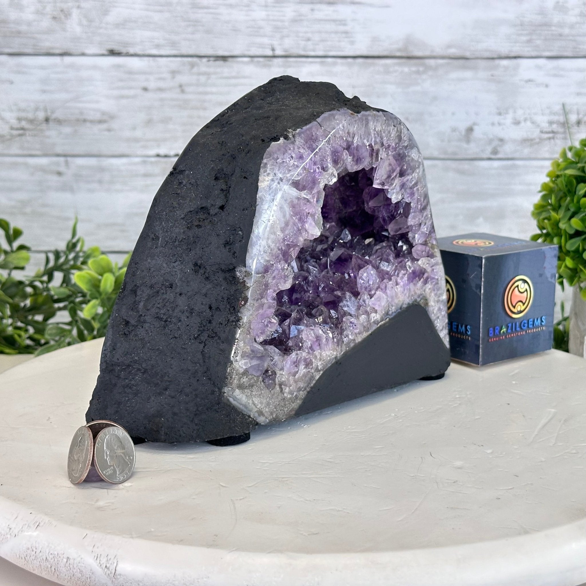 Extra Quality Open 2 - Sided Amethyst Cathedral 6.7 lbs & 6.6" Tall #5605 - 0157 - Brazil GemsBrazil GemsExtra Quality Open 2 - Sided Amethyst Cathedral 6.7 lbs & 6.6" Tall #5605 - 0157Open 2 - Sided Cathedrals5605 - 0157