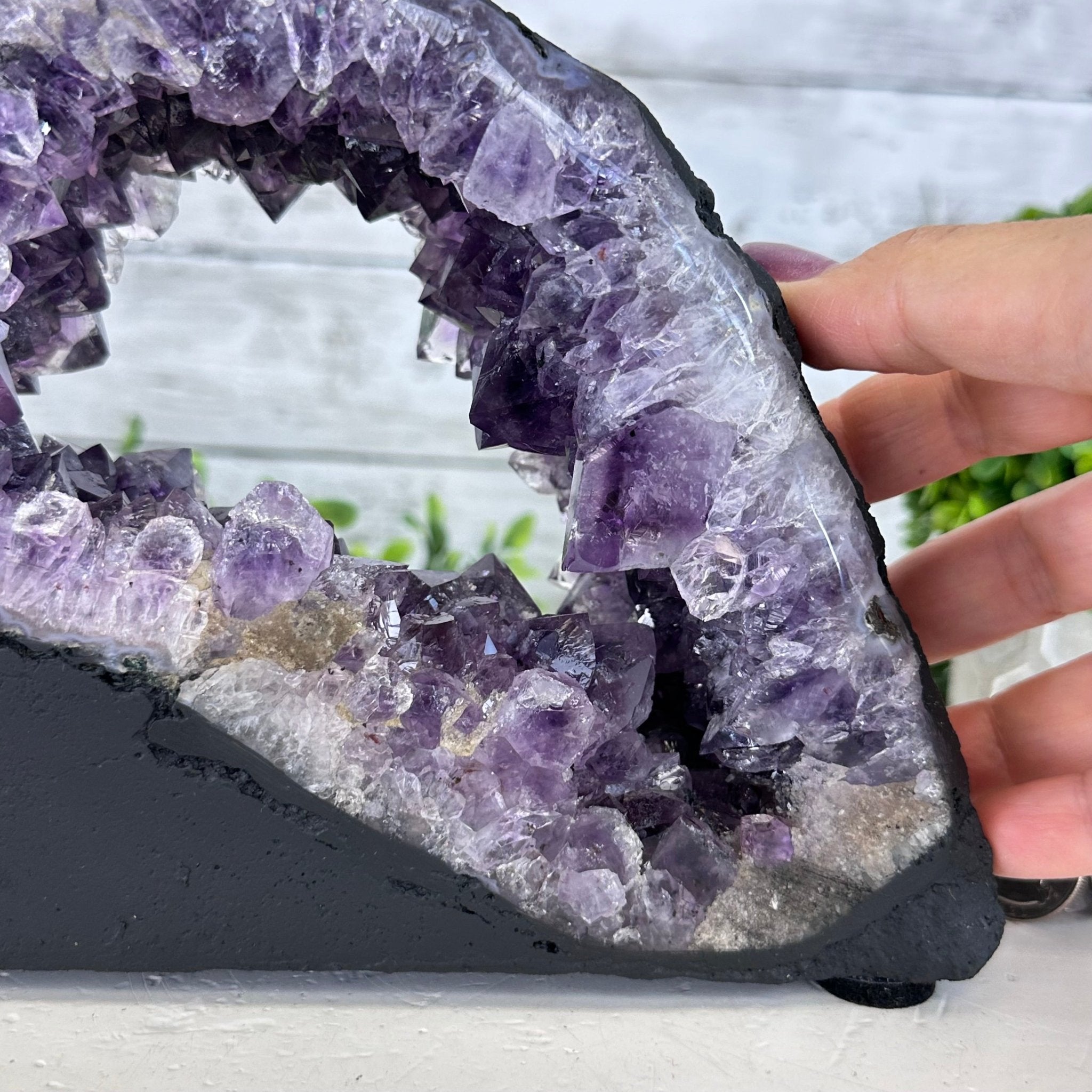 Extra Quality Open 2 - Sided Amethyst Cathedral 6.7 lbs & 6.6" Tall #5605 - 0157 - Brazil GemsBrazil GemsExtra Quality Open 2 - Sided Amethyst Cathedral 6.7 lbs & 6.6" Tall #5605 - 0157Open 2 - Sided Cathedrals5605 - 0157