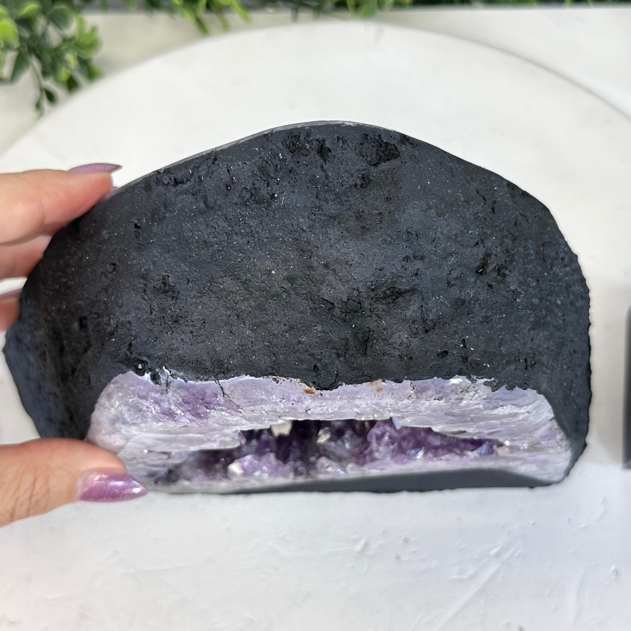 Extra Quality Open 2 - Sided Amethyst Cathedral 6.7 lbs & 6.6" Tall #5605 - 0157 - Brazil GemsBrazil GemsExtra Quality Open 2 - Sided Amethyst Cathedral 6.7 lbs & 6.6" Tall #5605 - 0157Open 2 - Sided Cathedrals5605 - 0157