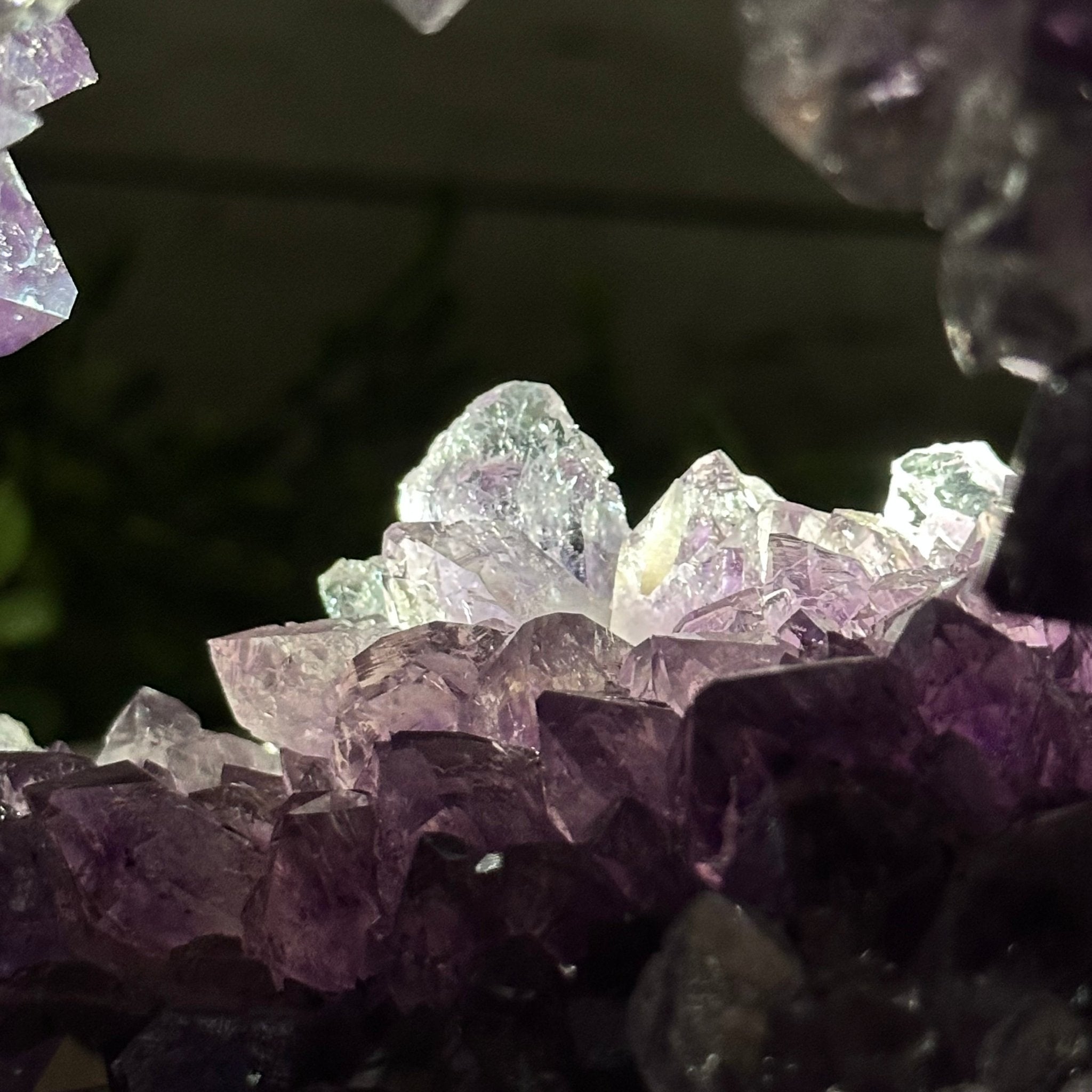 Extra Quality Open 2 - Sided Amethyst Cathedral 6.7 lbs & 6.6" Tall #5605 - 0157 - Brazil GemsBrazil GemsExtra Quality Open 2 - Sided Amethyst Cathedral 6.7 lbs & 6.6" Tall #5605 - 0157Open 2 - Sided Cathedrals5605 - 0157