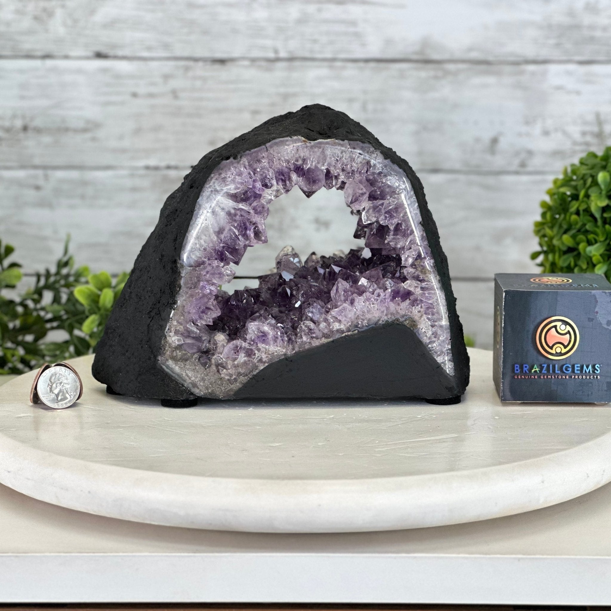 Extra Quality Open 2 - Sided Amethyst Cathedral 6.7 lbs & 6.6" Tall #5605 - 0157 - Brazil GemsBrazil GemsExtra Quality Open 2 - Sided Amethyst Cathedral 6.7 lbs & 6.6" Tall #5605 - 0157Open 2 - Sided Cathedrals5605 - 0157