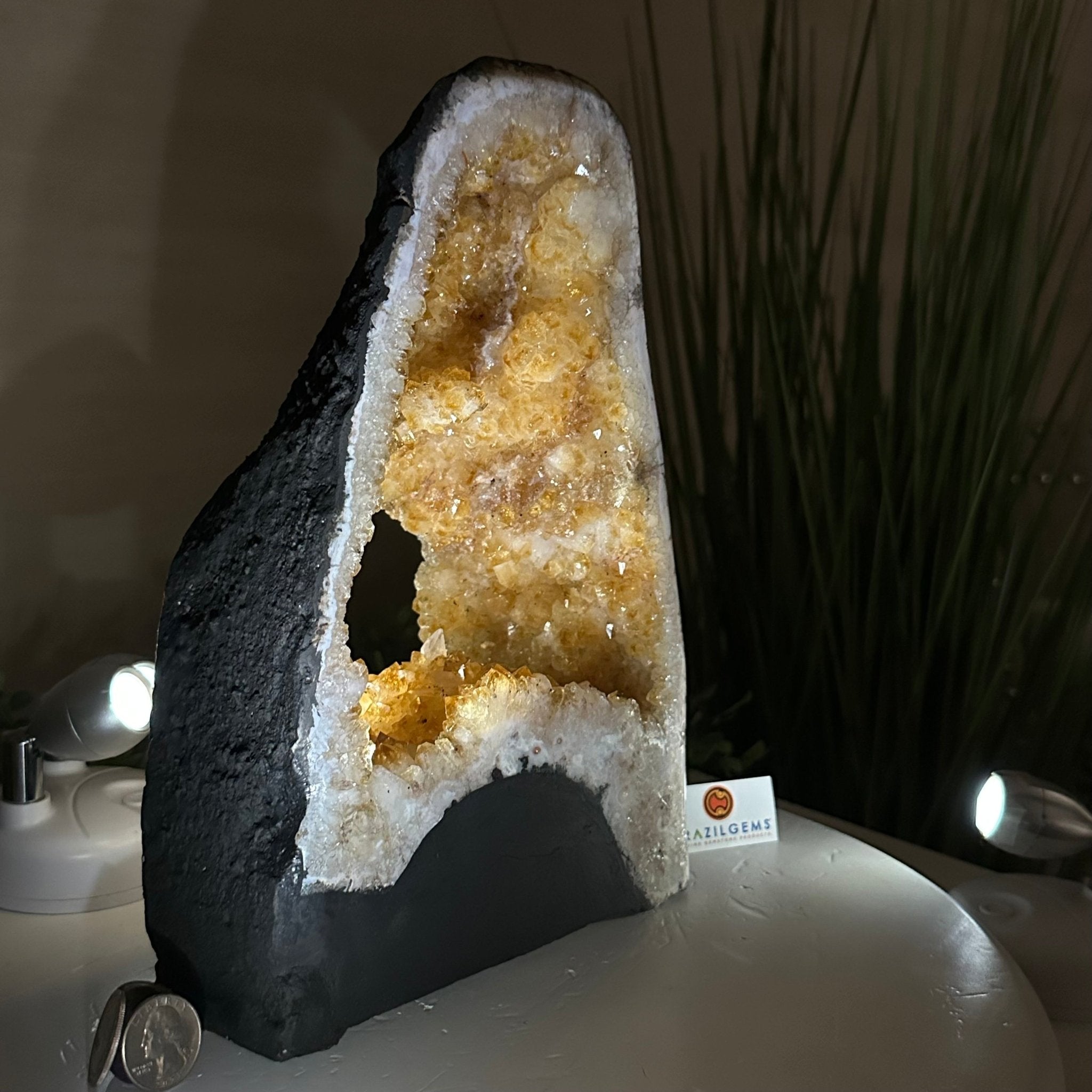 Extra Quality Open 2 - Sided Citrine Cathedral, 8.7 lbs and 10.7" Tall #5608 - 0057 - Brazil GemsBrazil GemsExtra Quality Open 2 - Sided Citrine Cathedral, 8.7 lbs and 10.7" Tall #5608 - 0057Open 2 - Sided Cathedrals5608 - 0057