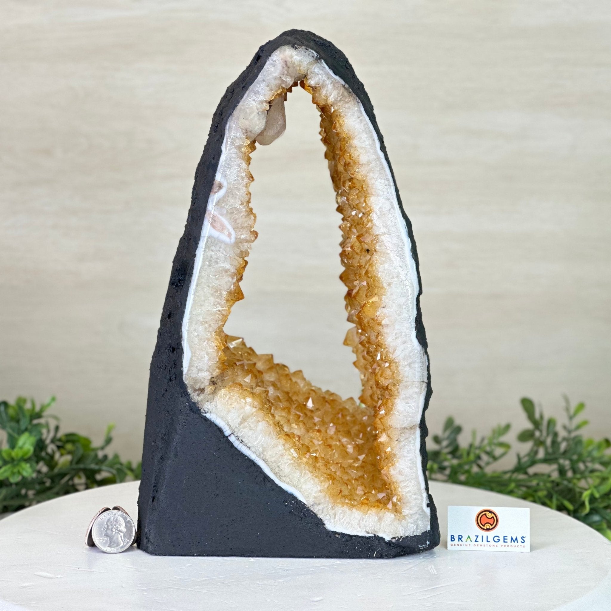 Extra Quality Open 2 - Sided Citrine Cathedral, 8.9 lbs and 11.5" Tall #5608 - 0058 - Brazil GemsBrazil GemsExtra Quality Open 2 - Sided Citrine Cathedral, 8.9 lbs and 11.5" Tall #5608 - 0058Open 2 - Sided Cathedrals5608 - 0058