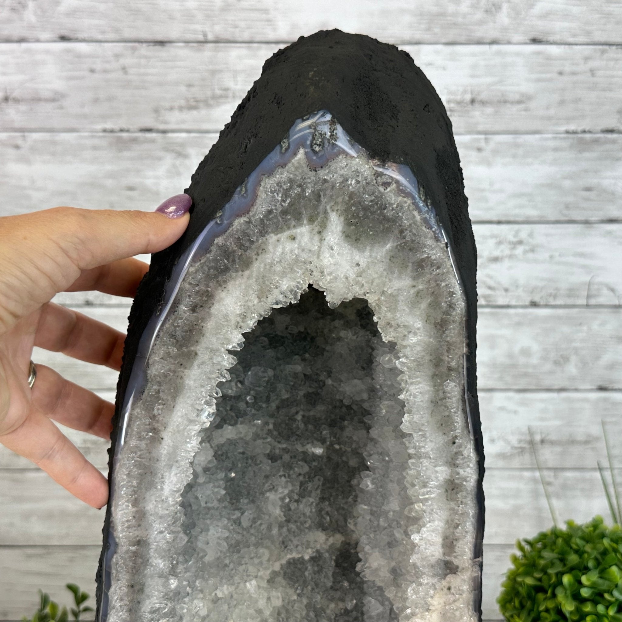 Extra Quality Open 2 - Sided White Amethyst Cathedral 27.3 lbs & 18.4" Tall #5605 - 0174 - Brazil GemsBrazil GemsExtra Quality Open 2 - Sided White Amethyst Cathedral 27.3 lbs & 18.4" Tall #5605 - 0174Open 2 - Sided Cathedrals5605 - 0174