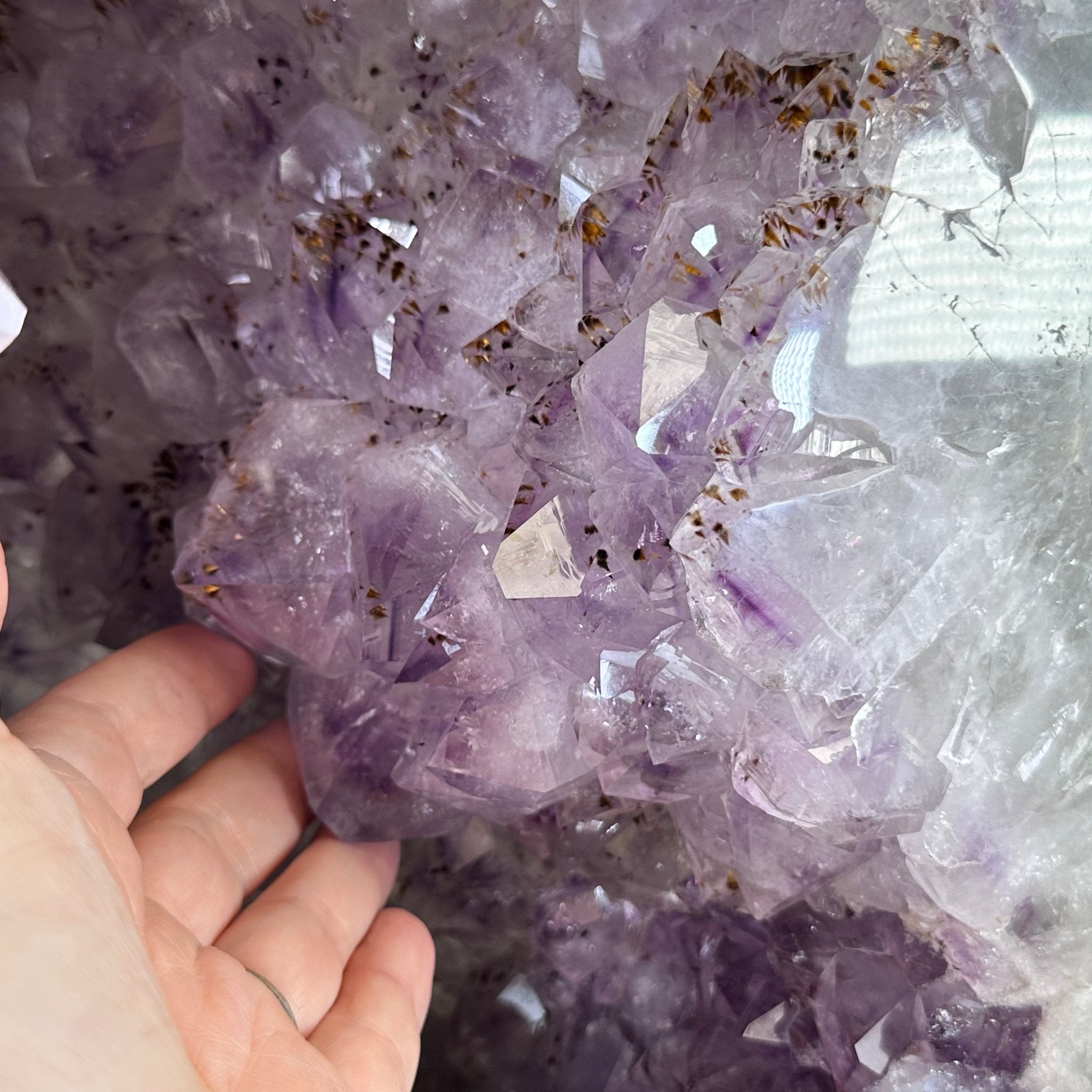 Extra Quality Polished Brazilian Amethyst Cathedral, 103.3 lbs & 18.9" tall Model #5602-0199 by Brazil Gems - Brazil GemsBrazil GemsExtra Quality Polished Brazilian Amethyst Cathedral, 103.3 lbs & 18.9" tall Model #5602-0199 by Brazil GemsPolished Cathedrals5602-0199
