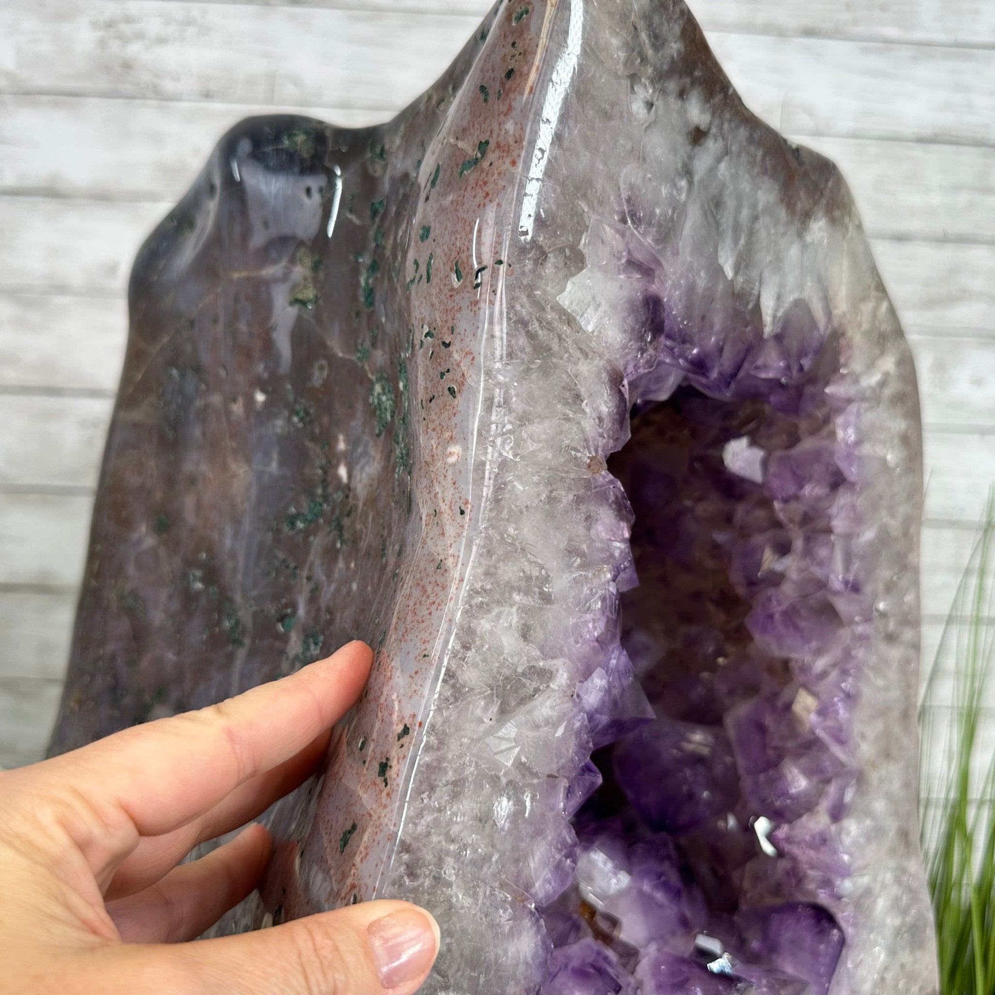 Extra Quality Polished Brazilian Amethyst Cathedral, 134.5 lbs & 18.5" tall Model #5602-0167 by Brazil Gems - Brazil GemsBrazil GemsExtra Quality Polished Brazilian Amethyst Cathedral, 134.5 lbs & 18.5" tall Model #5602-0167 by Brazil GemsPolished Cathedrals5602-0167