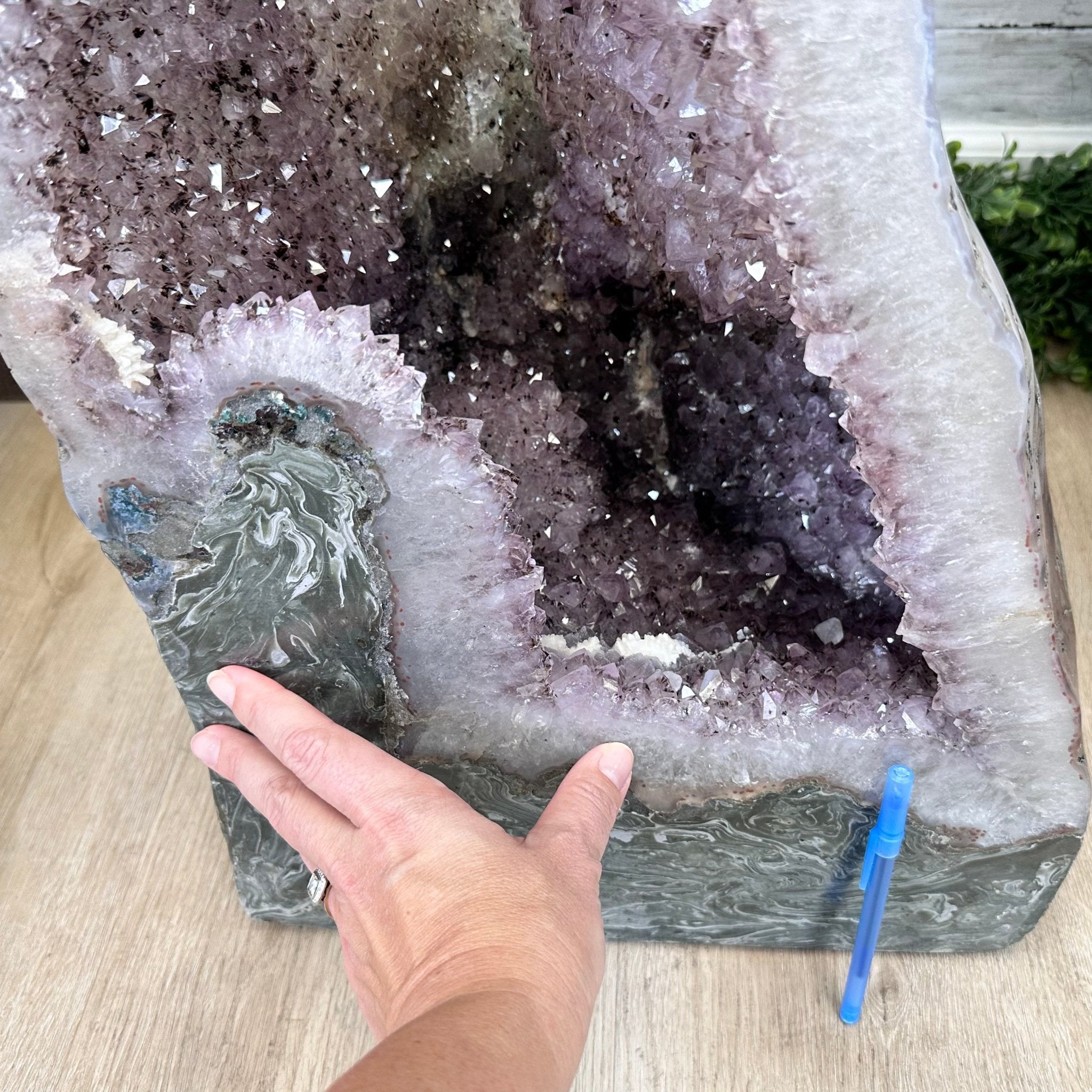 Extra Quality Polished Brazilian Amethyst Cathedral, 144.3 lbs & 47.8" tall Model #5602-0144 by Brazil Gems - Brazil GemsBrazil GemsExtra Quality Polished Brazilian Amethyst Cathedral, 144.3 lbs & 47.8" tall Model #5602-0144 by Brazil GemsPolished Cathedrals5602-0144