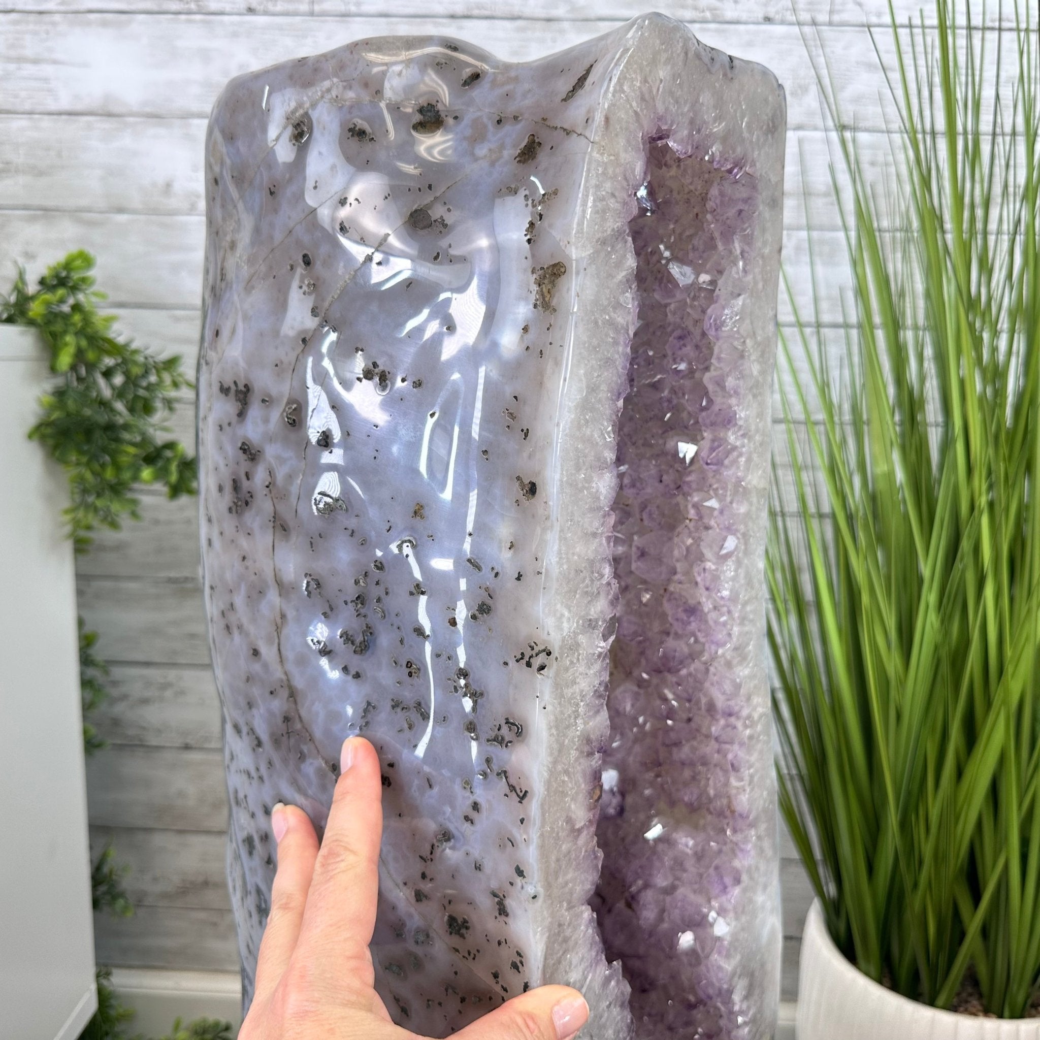 Extra Quality Polished Brazilian Amethyst Cathedral, 150.6 lbs & 35.25" tall Model #5602-0184 by Brazil Gems - Brazil GemsBrazil GemsExtra Quality Polished Brazilian Amethyst Cathedral, 150.6 lbs & 35.25" tall Model #5602-0184 by Brazil GemsPolished Cathedrals5602-0184