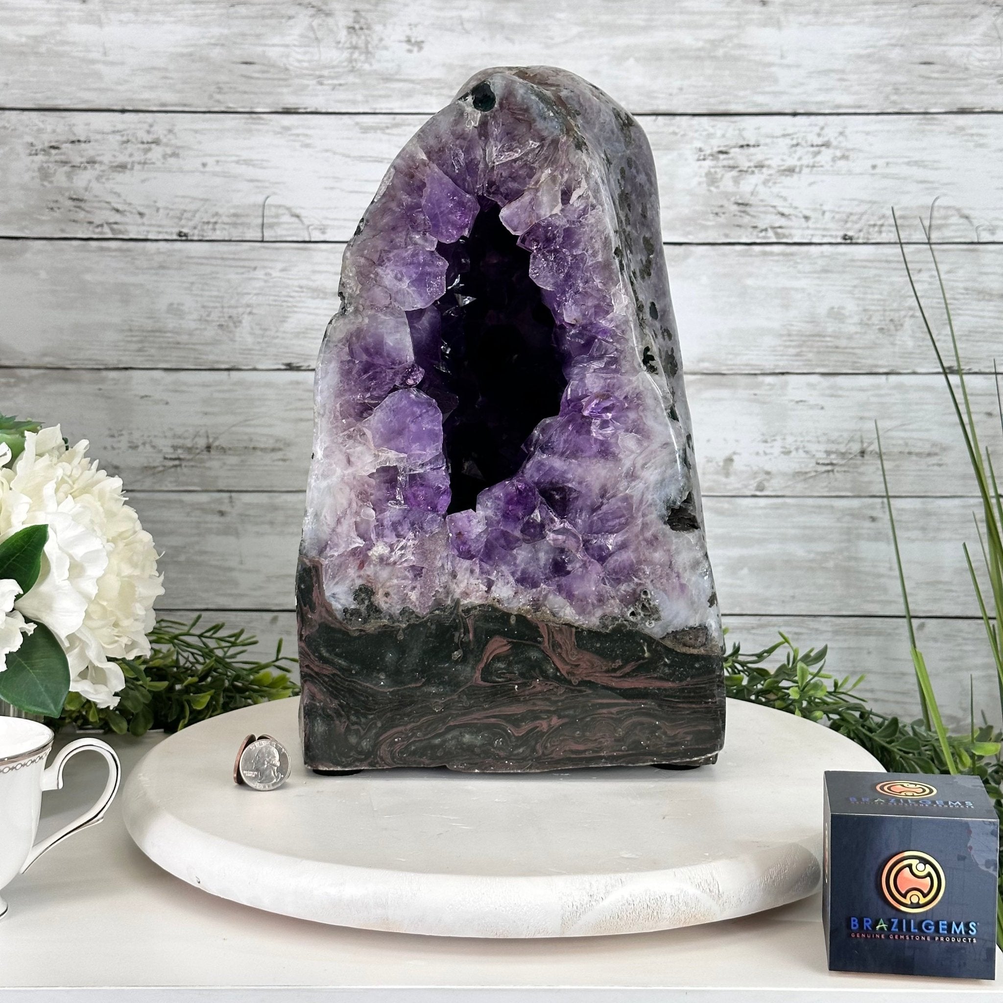 Extra Quality Polished Brazilian Amethyst Cathedral, 37 lbs & 13.5" tall Model #5602-0189 by Brazil Gems - Brazil GemsBrazil GemsExtra Quality Polished Brazilian Amethyst Cathedral, 37 lbs & 13.5" tall Model #5602-0189 by Brazil GemsPolished Cathedrals5602-0189