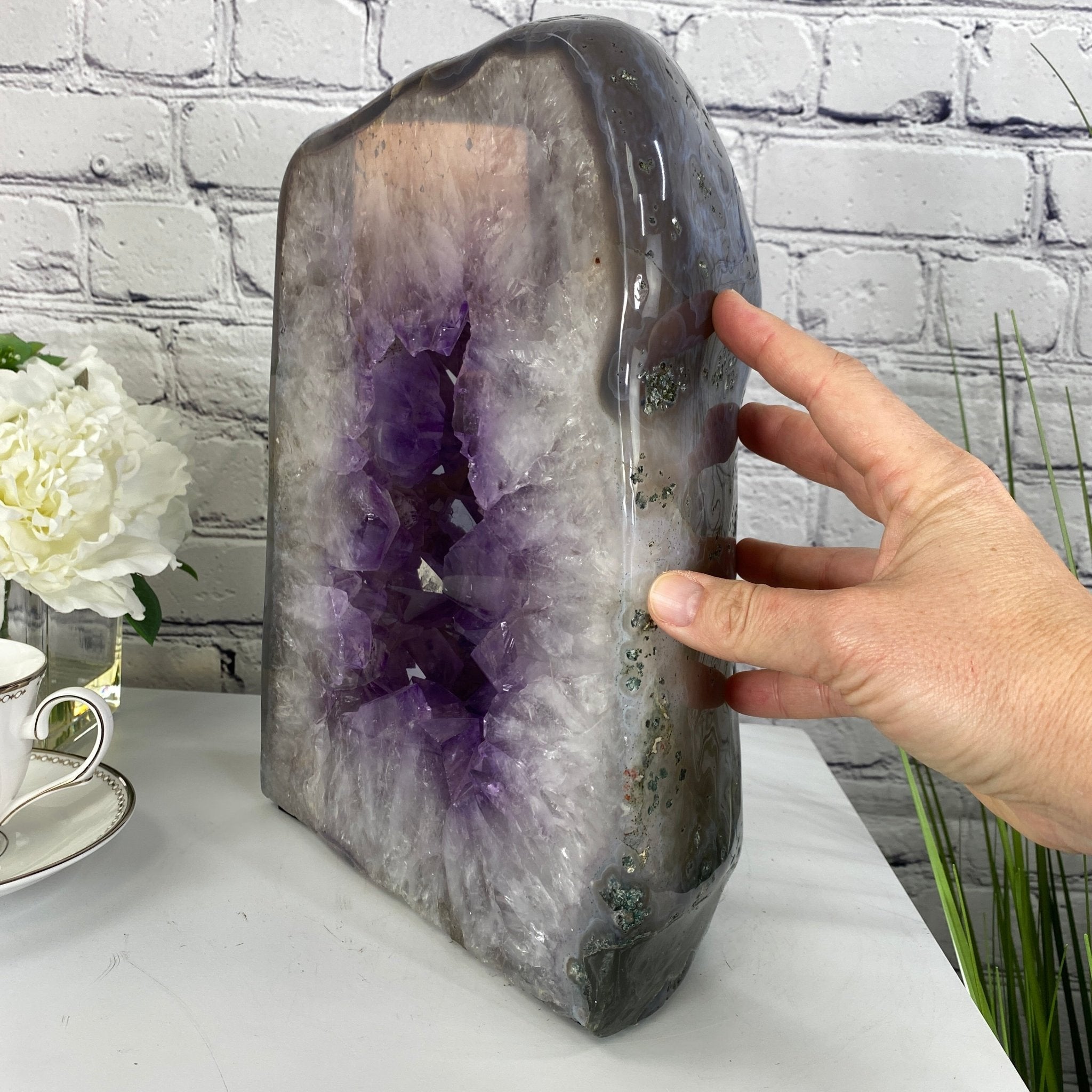 Extra Quality Polished Brazilian Amethyst Cathedral, 41.3 lbs & 12.7" tall Model #5602-0013 by Brazil Gems - Brazil GemsBrazil GemsExtra Quality Polished Brazilian Amethyst Cathedral, 41.3 lbs & 12.7" tall Model #5602-0013 by Brazil GemsPolished Cathedrals5602-0013
