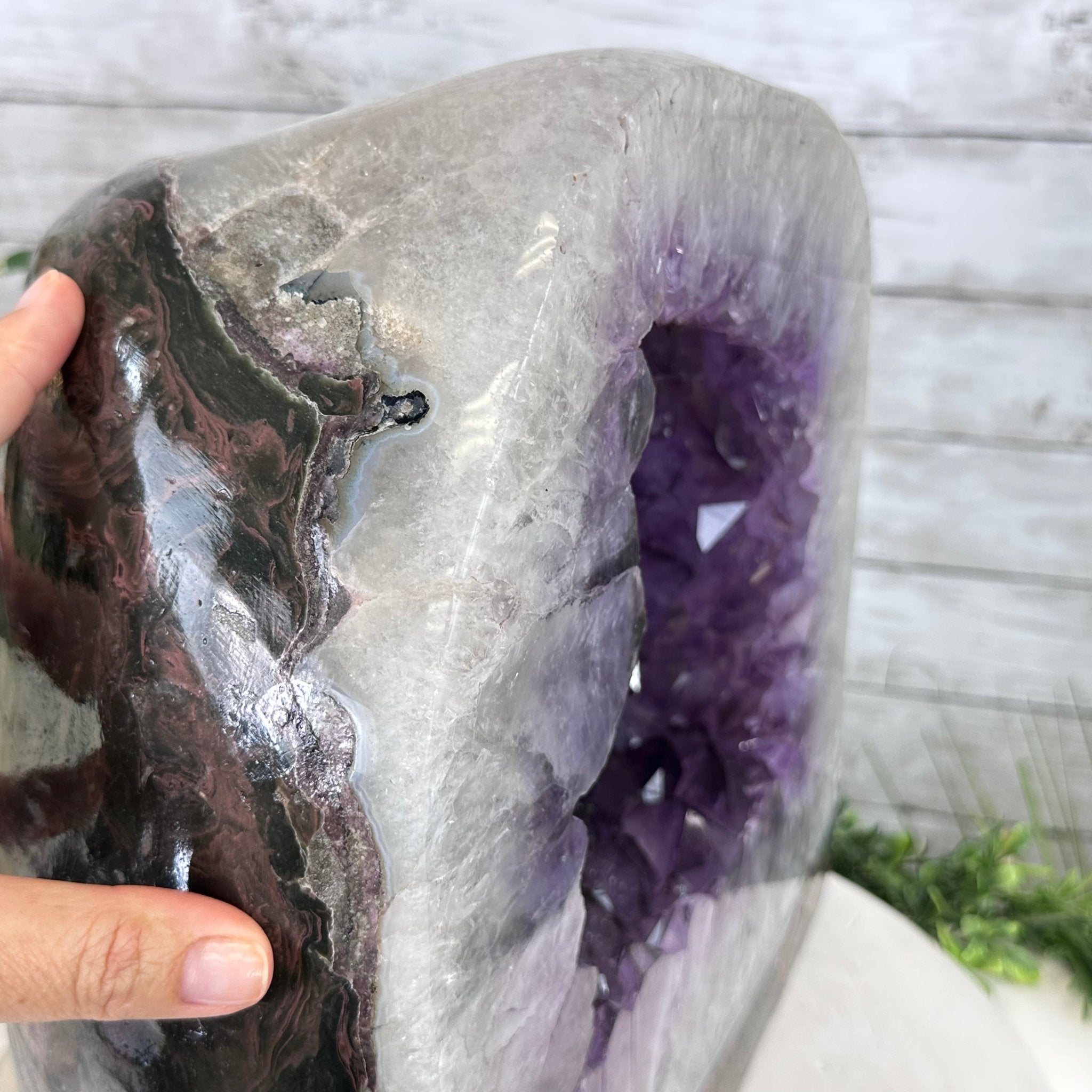 Extra Quality Polished Brazilian Amethyst Cathedral, 70.1 lbs & 13.5" tall Model #5602-0016 by Brazil Gems - Brazil GemsBrazil GemsExtra Quality Polished Brazilian Amethyst Cathedral, 70.1 lbs & 13.5" tall Model #5602-0016 by Brazil GemsPolished Cathedrals5602-0016