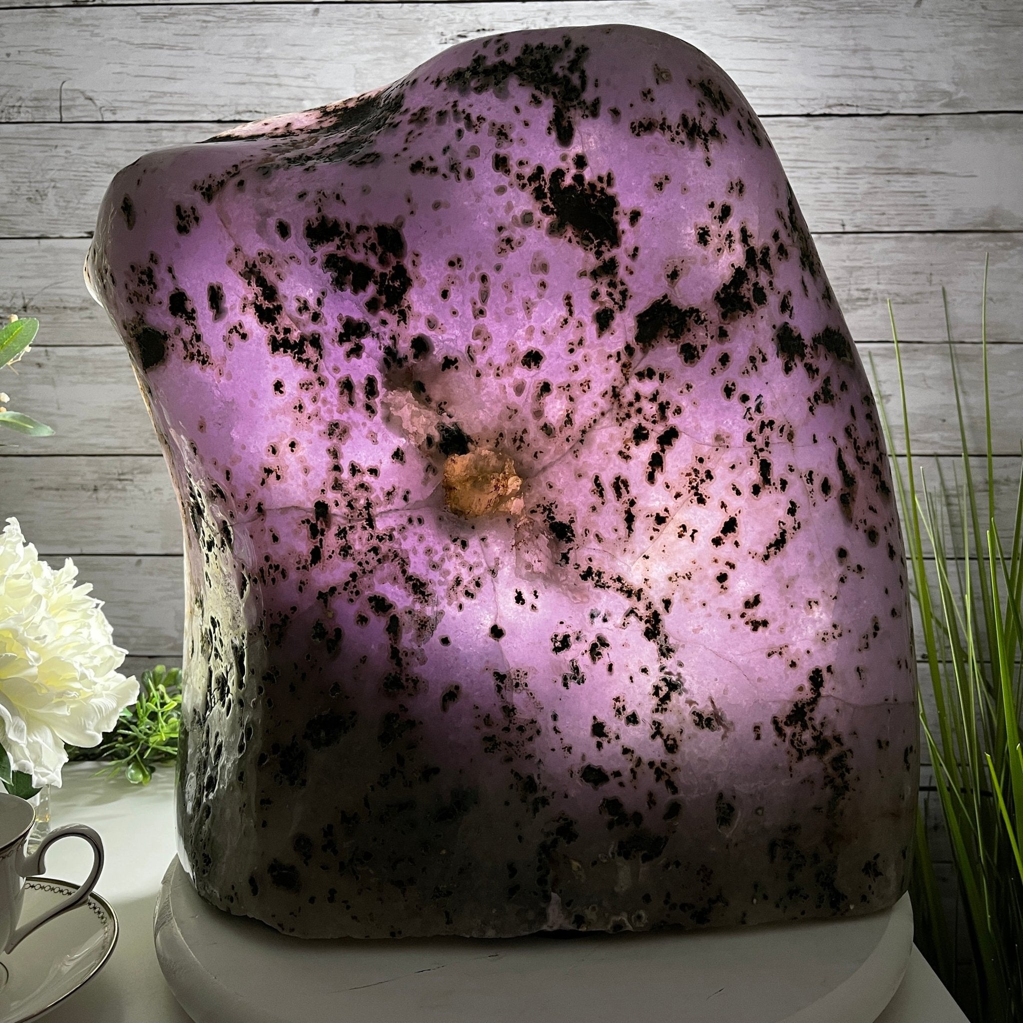Extra Quality Polished Brazilian Amethyst Cathedral, 80.9 lbs & 15.5" tall Model #5602-0105 by Brazil Gems - Brazil GemsBrazil GemsExtra Quality Polished Brazilian Amethyst Cathedral, 80.9 lbs & 15.5" tall Model #5602-0105 by Brazil GemsPolished Cathedrals5602-0105