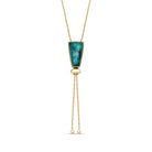 Faceted Emerald Pendant 18K Gold Plated Lariat Necklace - Brazil GemsBrazil GemsFaceted Emerald Pendant 18K Gold Plated Lariat NecklaceNecklace12GP4697 - 109