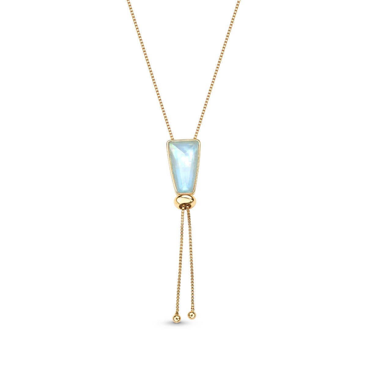 Faceted Gemstone 18K Gold Plated Lariat Necklace - Brazil GemsBrazil GemsFaceted Gemstone 18K Gold Plated Lariat NecklaceNecklace12GP9697 - 117