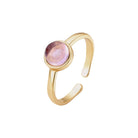 Gold Plated Cuff Ring w/ an Amethyst Solitaire Gemstone - Brazil GemsBrazil GemsGold Plated Cuff Ring w/ an Amethyst Solitaire GemstoneRing13GP7987B - 103