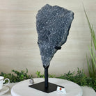 Gray Amethyst Cluster on a Metal Base, 11.9 lbs & 17.7" Tall #5491 - 0235 - Brazil GemsBrazil GemsGray Amethyst Cluster on a Metal Base, 11.9 lbs & 17.7" Tall #5491 - 0235Clusters on Fixed Bases5491 - 0235