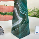 Green Agate 4 - Sided Obelisk Tower, 6.2" Tall #3104GR - 005 - Brazil GemsBrazil GemsGreen Agate 4 - Sided Obelisk Tower, 6.2" Tall #3104GR - 005Obelisks3104GR - 005