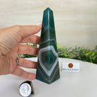 Green Agate 4 - Sided Obelisk Tower, 6.2" Tall #3104GR - 005 - Brazil GemsBrazil GemsGreen Agate 4 - Sided Obelisk Tower, 6.2" Tall #3104GR - 005Obelisks3104GR - 005