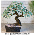 Green Quartz 9" Tall Handmade Gemstone Tree on a Crystal base, 120 Gems #5403GRNQ - Brazil GemsBrazil GemsGreen Quartz 9" Tall Handmade Gemstone Tree on a Crystal base, 120 Gems #5403GRNQGemstone Trees5403GRNQ