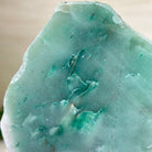 Green Quartz Polished Slice with Rough Edges, Wood Base 7.5" Tall #6100GQ - 007 - Brazil GemsBrazil GemsGreen Quartz Polished Slice with Rough Edges, Wood Base 7.5" Tall #6100GQ - 007Slices on Wood Bases6100GQ - 007