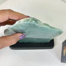 Green Quartz Polished Slice with Rough Edges, Wood Base 7.5" Tall #6100GQ - 007 - Brazil GemsBrazil GemsGreen Quartz Polished Slice with Rough Edges, Wood Base 7.5" Tall #6100GQ - 007Slices on Wood Bases6100GQ - 007