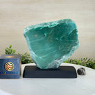 Green Quartz Polished Slice with Rough Edges, Wood Base 7.5" Tall #6100GQ - 021 - Brazil GemsBrazil GemsGreen Quartz Polished Slice with Rough Edges, Wood Base 7.5" Tall #6100GQ - 021Slices on Wood Bases6100GQ - 021