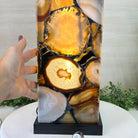 Handmade Natural Agate LED Lamp, 18.3” Tall on a Wood Base #2006NA - 006 - Brazil GemsBrazil GemsHandmade Natural Agate LED Lamp, 18.3” Tall on a Wood Base #2006NA - 006Lamps2006NA - 006