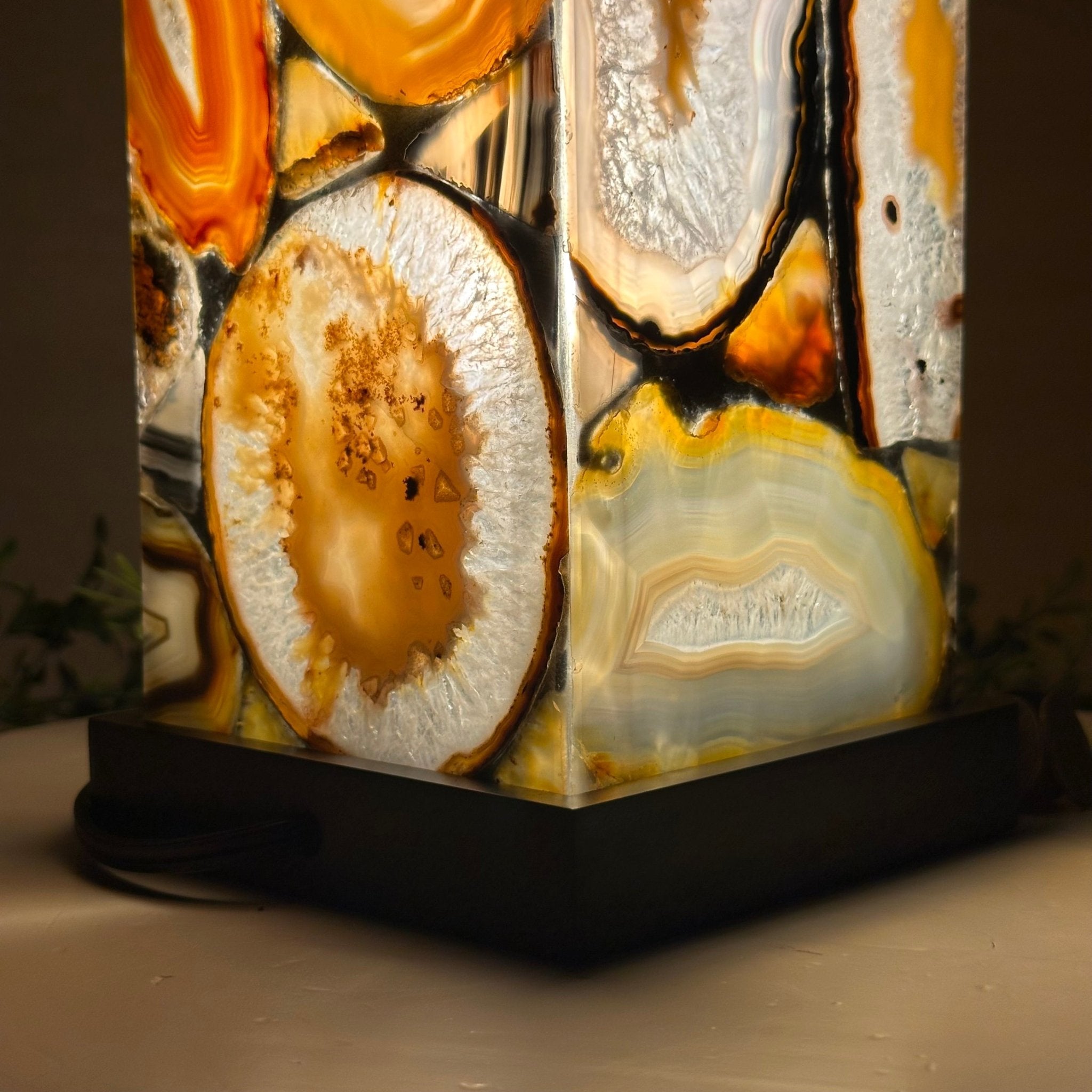 Handmade Natural Agate LED Lamp w/ Wood base, 10.6” Tall #2003NA - 006 - Brazil GemsBrazil GemsHandmade Natural Agate LED Lamp w/ Wood base, 10.6” Tall #2003NA - 006Lamps2003NA - 006