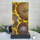 Handmade Natural Agate LED Lamp w/ Wood base, 10.9” Tall #2003NA - 008 - Brazil GemsBrazil GemsHandmade Natural Agate LED Lamp w/ Wood base, 10.9” Tall #2003NA - 008Lamps2003NA - 008