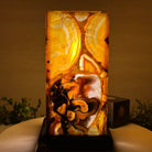 Handmade Natural Agate LED Lamp w/ Wood base, 10.9” Tall #2003NA - 008 - Brazil GemsBrazil GemsHandmade Natural Agate LED Lamp w/ Wood base, 10.9” Tall #2003NA - 008Lamps2003NA - 008