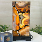 Handmade Natural Agate LED Lamp w/ Wood Base, 10.9” Tall #2003NA - 010 - Brazil GemsBrazil GemsHandmade Natural Agate LED Lamp w/ Wood Base, 10.9” Tall #2003NA - 010Lamps2003NA - 010