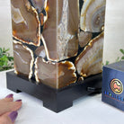 Handmade Natural Agate LED Lamp w/ Wood Base, 10.9” Tall #2003NA - 010 - Brazil GemsBrazil GemsHandmade Natural Agate LED Lamp w/ Wood Base, 10.9” Tall #2003NA - 010Lamps2003NA - 010