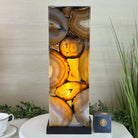 Handmade Natural Agate LED Lamp w/ Wood Base, 18.5” Tall #2006NA - 007 - Brazil GemsBrazil GemsHandmade Natural Agate LED Lamp w/ Wood Base, 18.5” Tall #2006NA - 007Lamps2006NA - 007