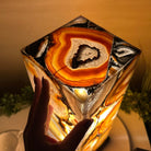 Handmade Natural Agate LED Lamp w/ Wood Base, 18.5” Tall #2006NA - 007 - Brazil GemsBrazil GemsHandmade Natural Agate LED Lamp w/ Wood Base, 18.5” Tall #2006NA - 007Lamps2006NA - 007